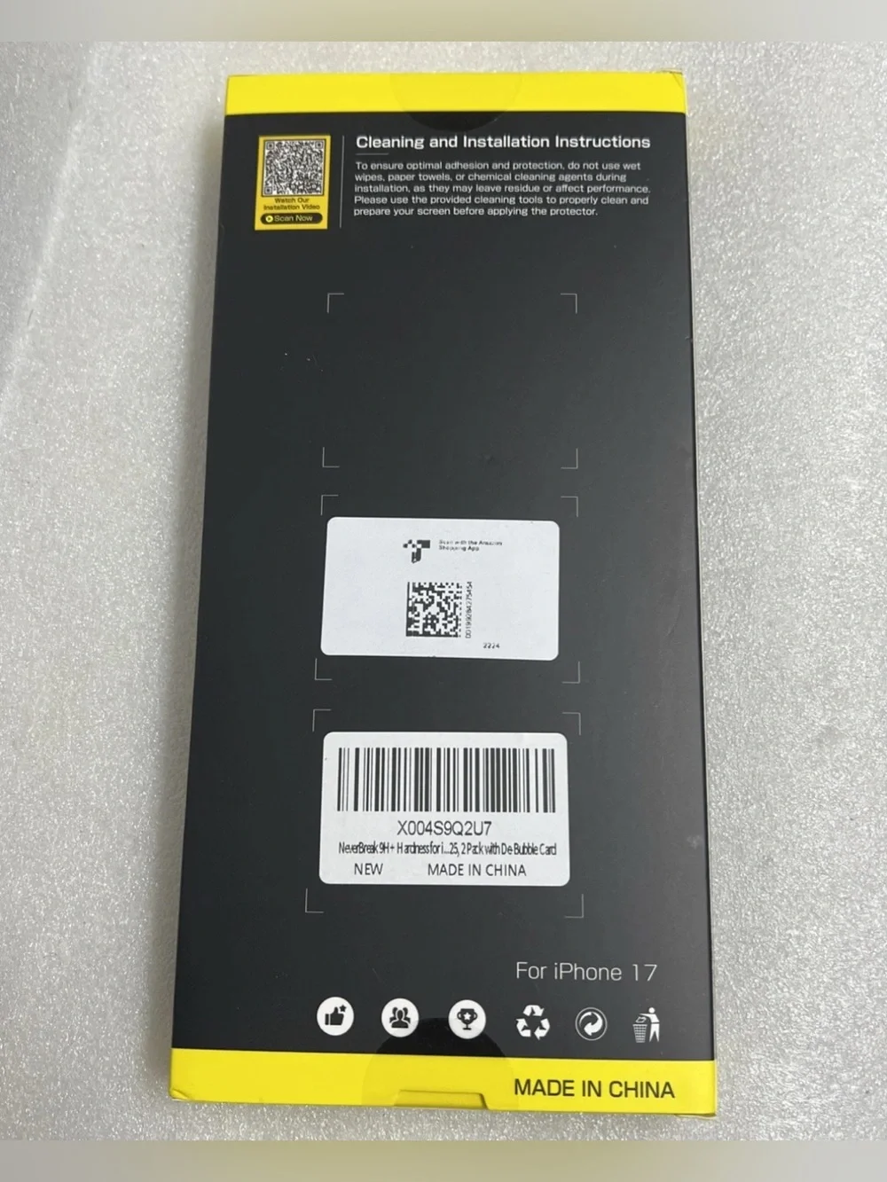 Never Break Screen Protector for iPhone 17 Scratch Resistant 2 Pack